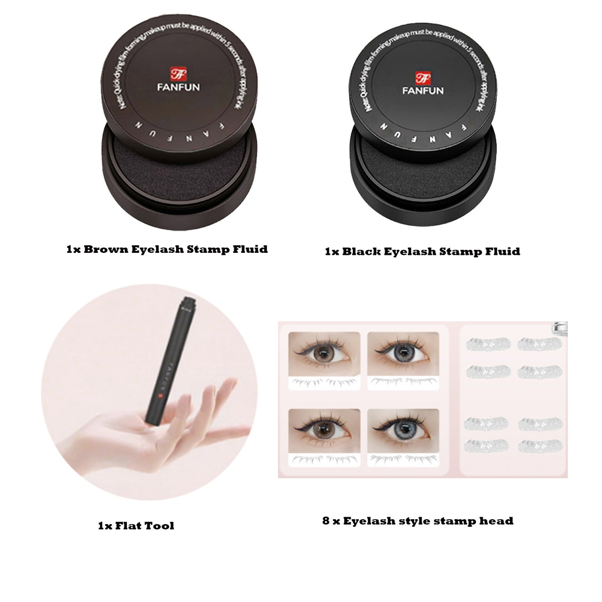 11-in-1 Eyelash Stamp Kit for Natural Lower Lash Extension & Mascara