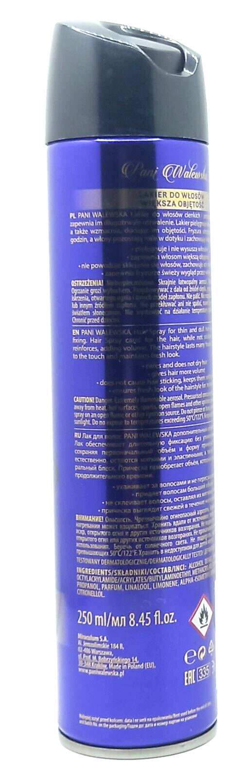 Women’s Volumizing Hair Spray 24H Hold - 8.45 Oz / 250 ml