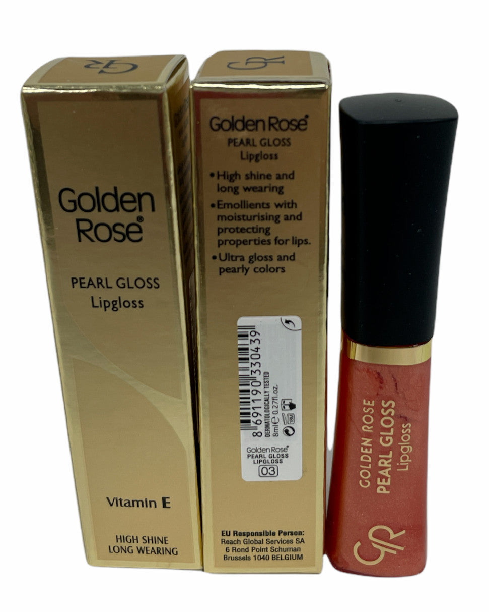 Pearl Gloss Lipgloss with Vitamin E – 8mL, Lot of 2 You Pick! (Golden Rose)