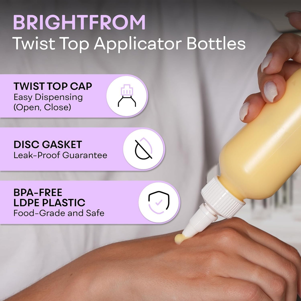 4oz Refillable Twist Applicator Bottle for Hair Coloring & Liquids