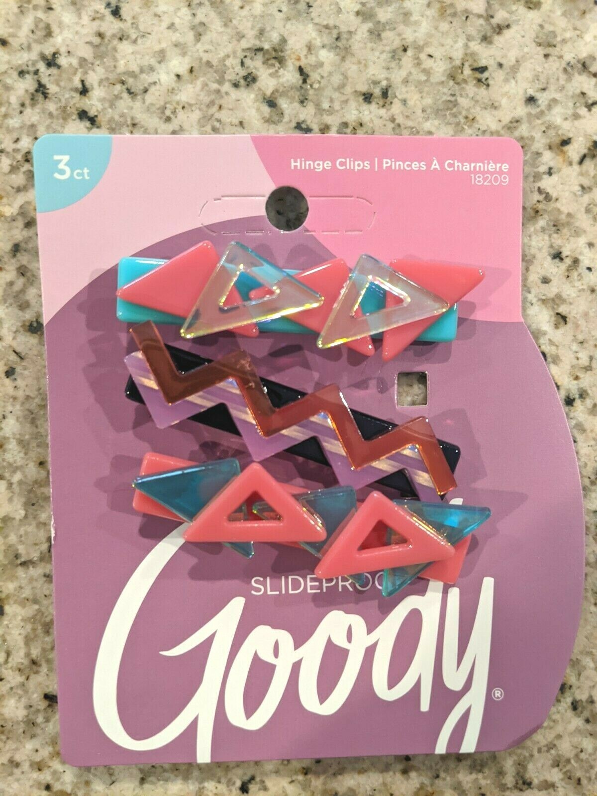 Goody 90s Slideproof 3" Hair Snap Clips Nostalgia Pain-Free 3 ct x 2