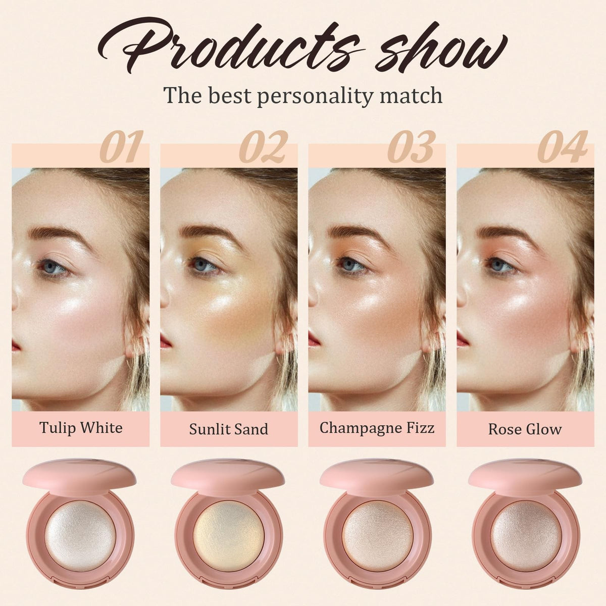 Highlighter Makeup Powder Pearl White 1 Ounce – Multiuse Radiant Glow