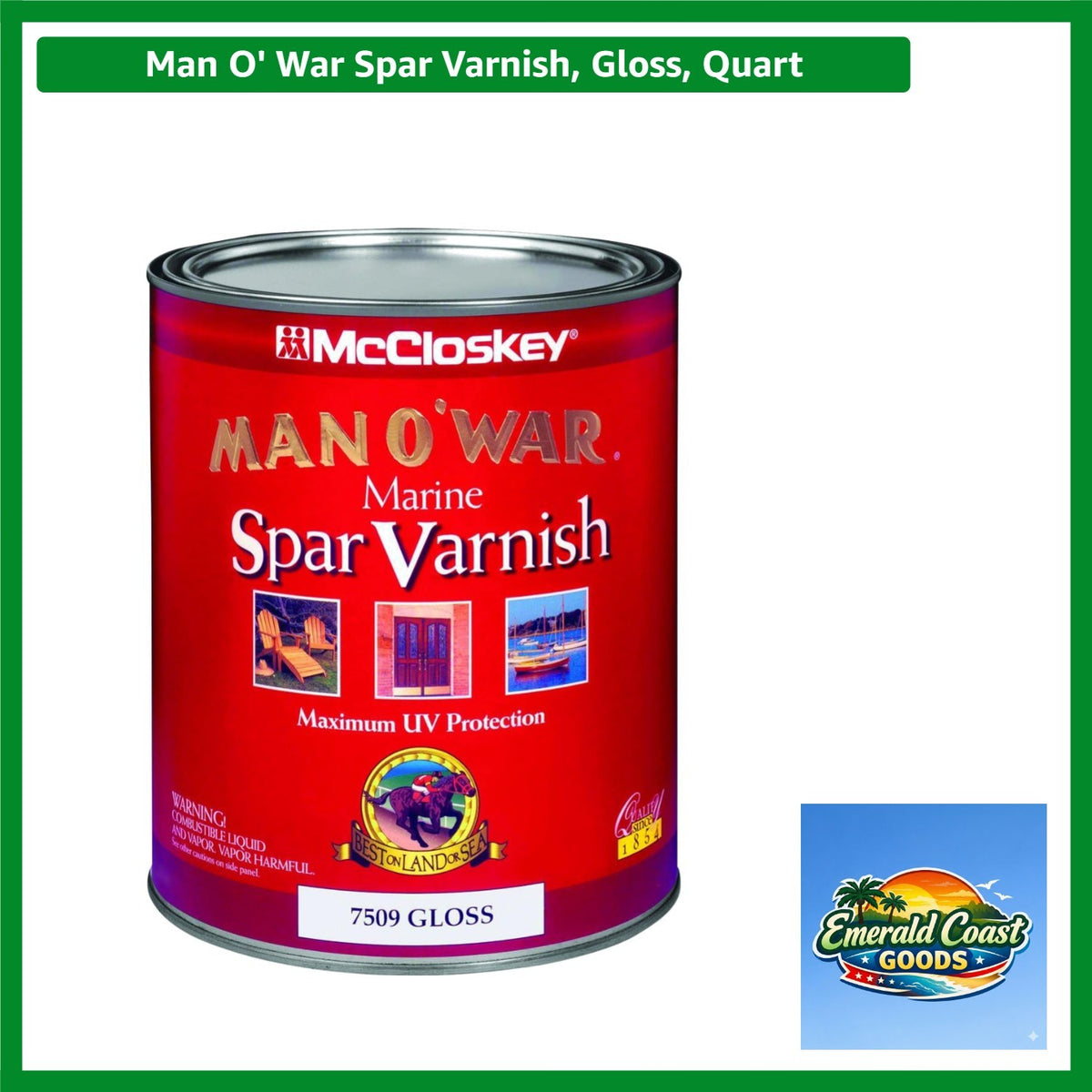 Man O' War Spar Varnish, Gloss, Quart