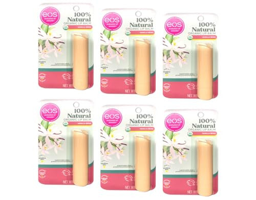Eos Vanilla Bean Lip Balm Set - 6 Smooth Stick Lip Moisturizers