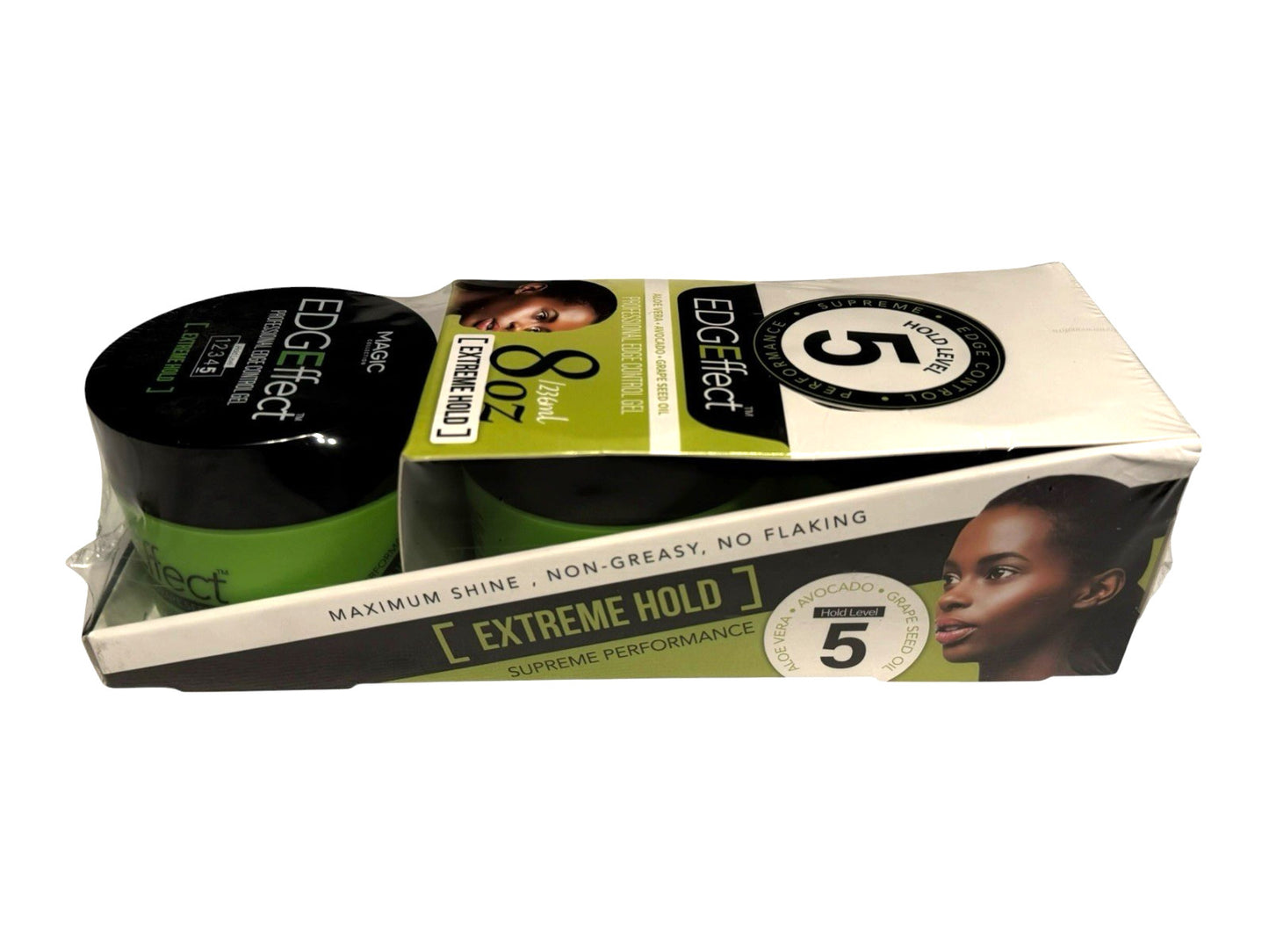 Extreme Hold Edge Control Gel with Avocado & Aloe - 8oz Hair Styling Pomade