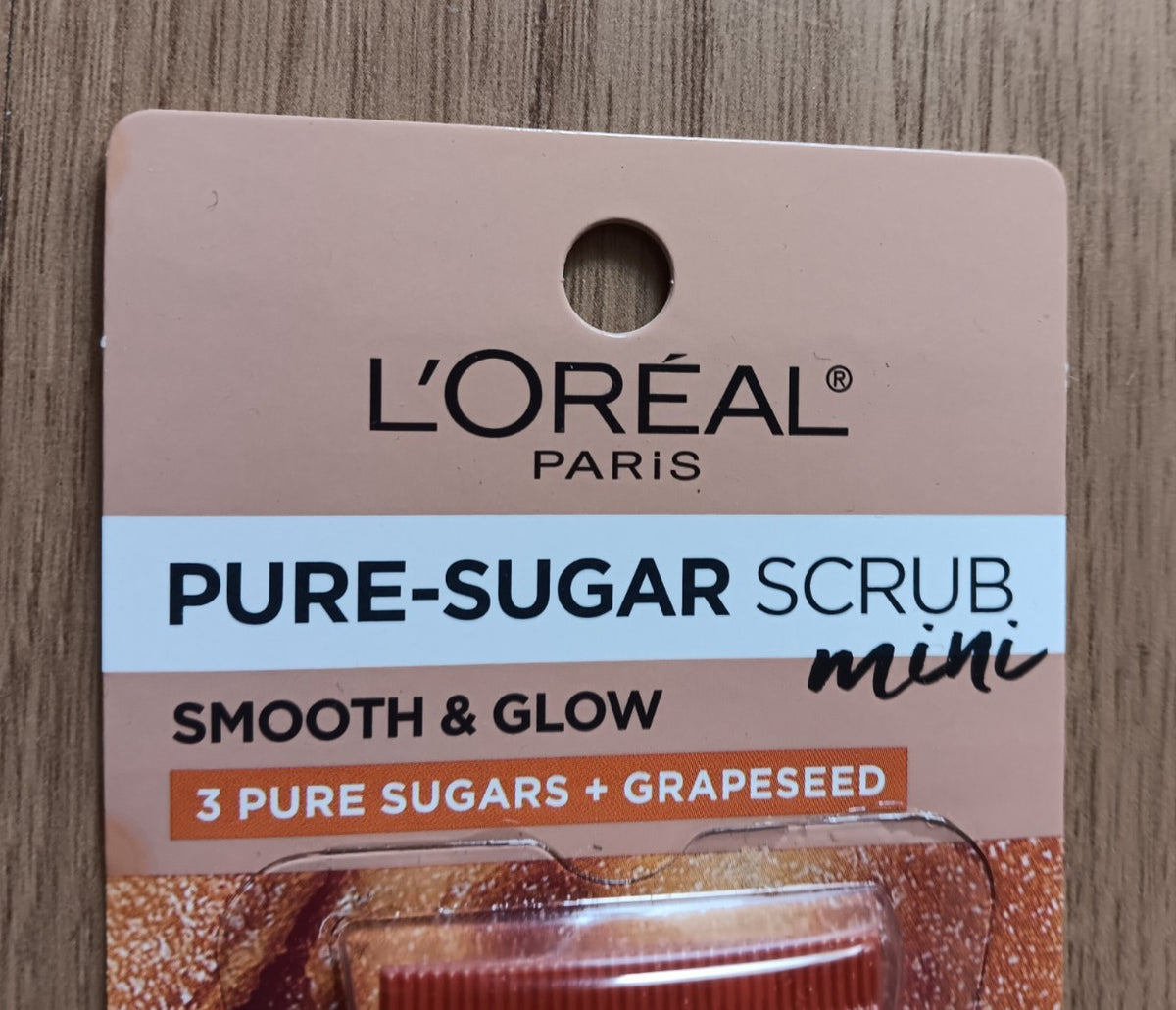 LOreal Pure Sugar Scrub Mini .67oz Face Lip Exfoliator Smooth Glow