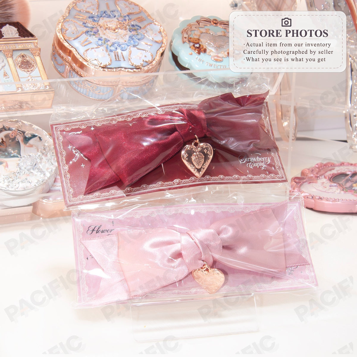 Flower Knows Strawberry Cupid Hair Clips Set of 2 US Stock