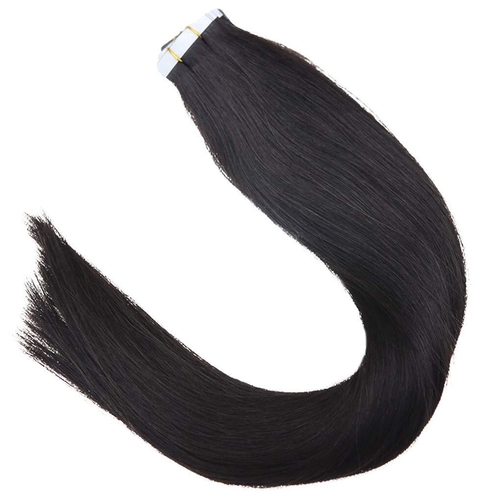 Remy Hair Tape-In Extensions Full Head 40pc Natural Straight Human Hair