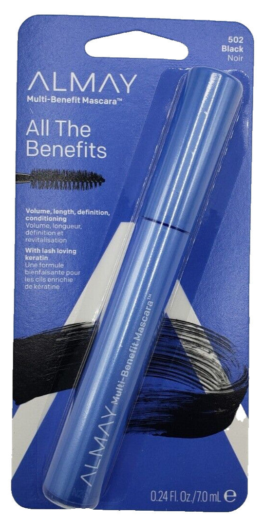 Almay One Coat Multi-Benefit Mascara 502 Black - Volumizing & Lengthening