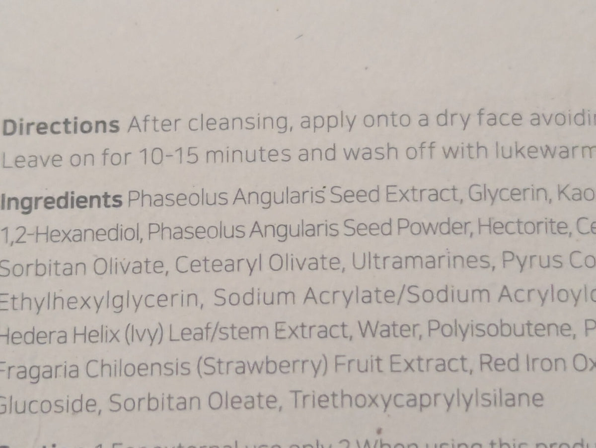 Red Bean Refreshing Pore Mask 4.73 oz