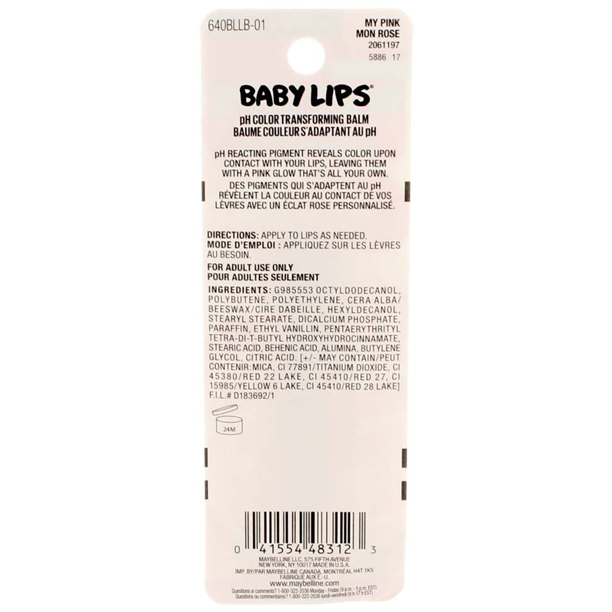 Color Changing Lip Balm - Hydrating Pink Glow Lip Treatment, 0.13 oz, 2 Pack