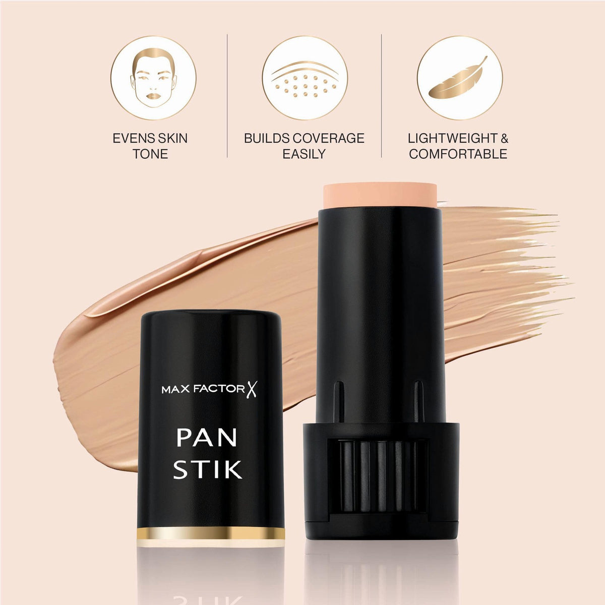 Max Factor Pan Stik Foundation Olive #30 - Face Concealer & Coverage 0.4 oz
