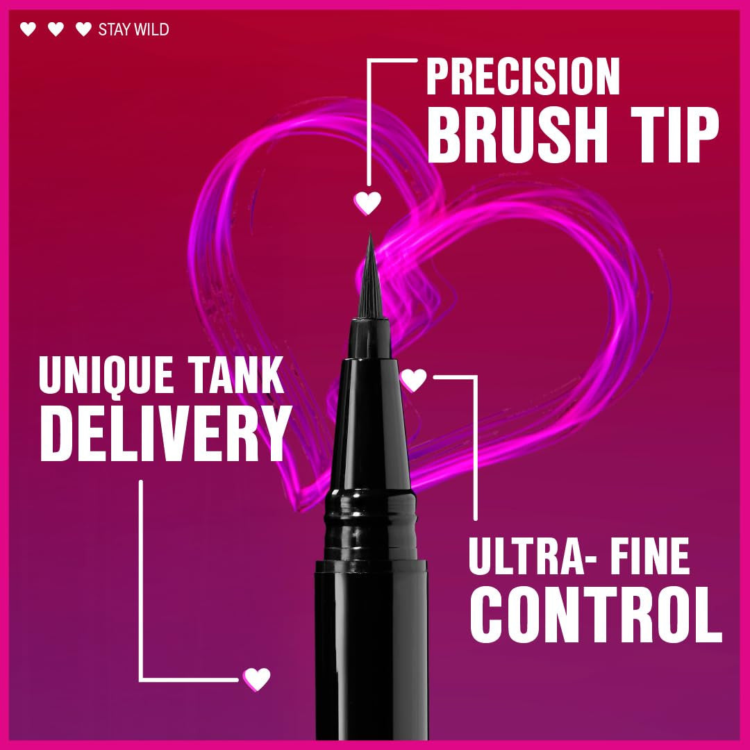 Waterproof Liquid Eyeliner with Ultra-Fine Brush - Long-Lasting 16H