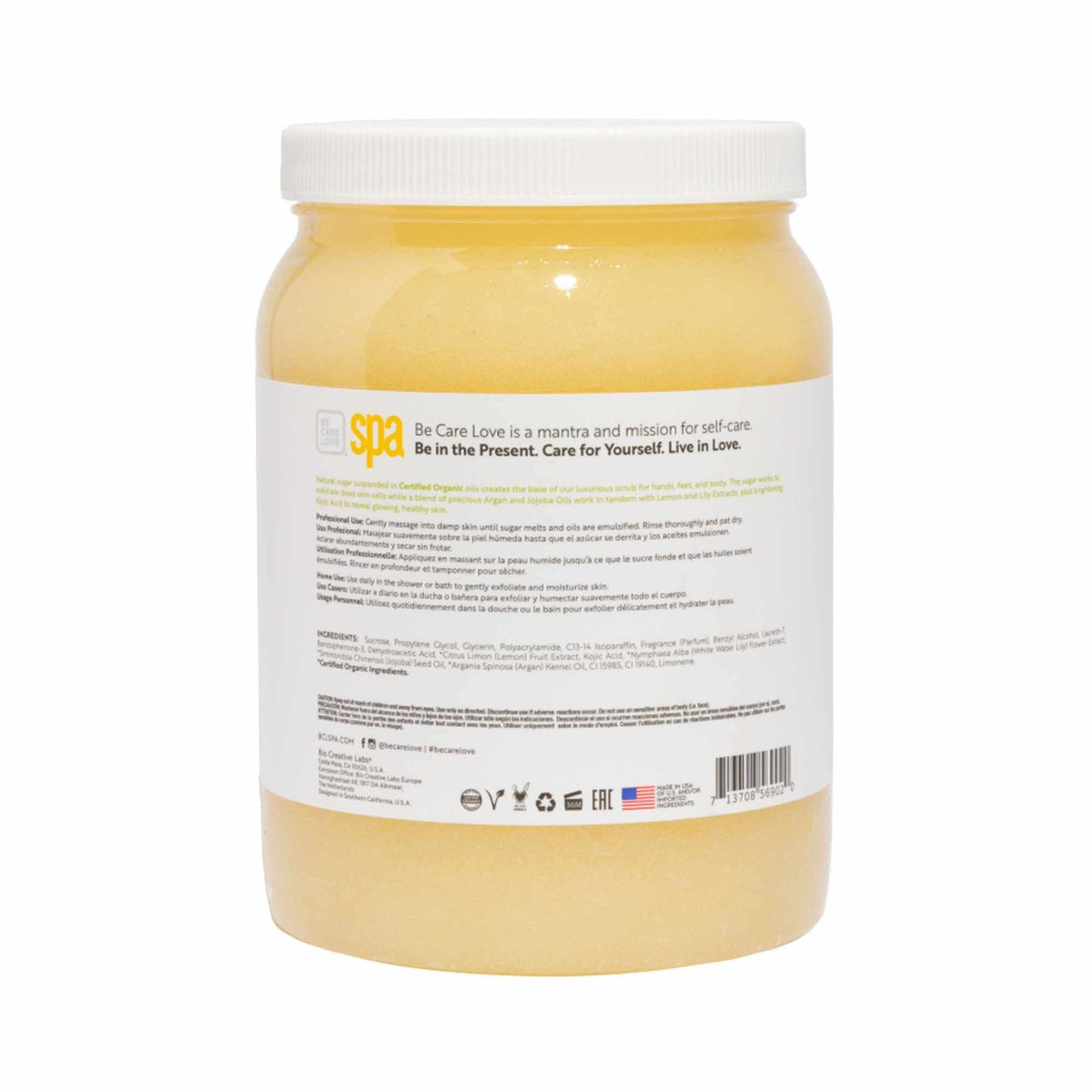 BCL Spa 64 oz. Brightening Lemon + Lily Sugar Scrub
