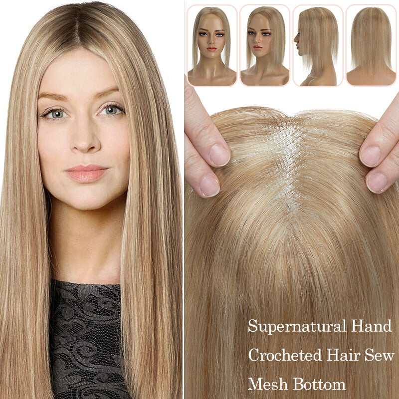Clip-In Remy Human Hair Topper for Women with Thinning Hair