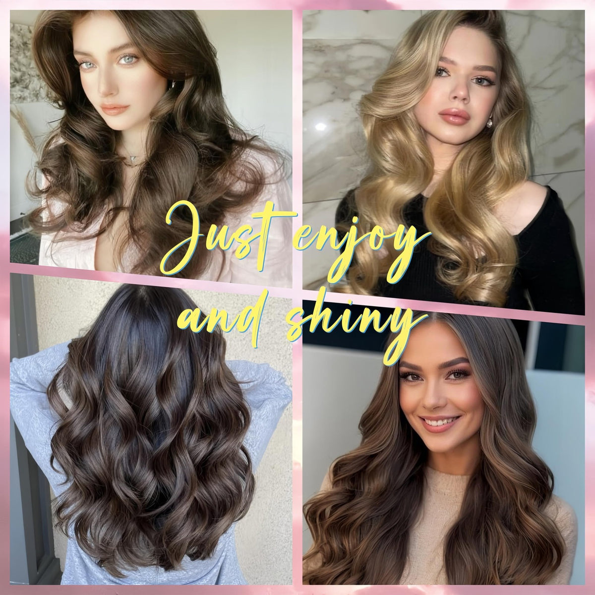Serenade Satin Heatless Curling Rods for Overnight Hair Styling - Rosy