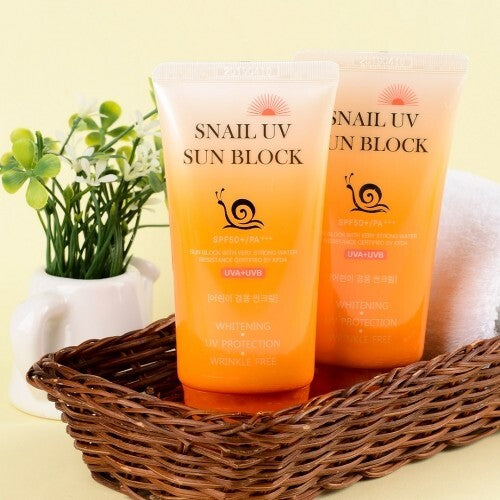 SPF 50+ PA+++ Snail UV Sun Block Cream for Daily Sun Protection