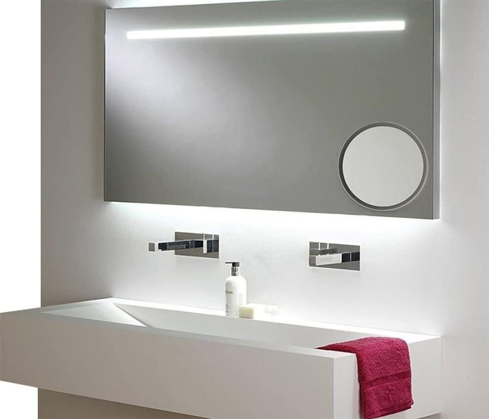 9 Inch Magnifying Mirror with Suction Cups 10X Clarity, Travel-Size