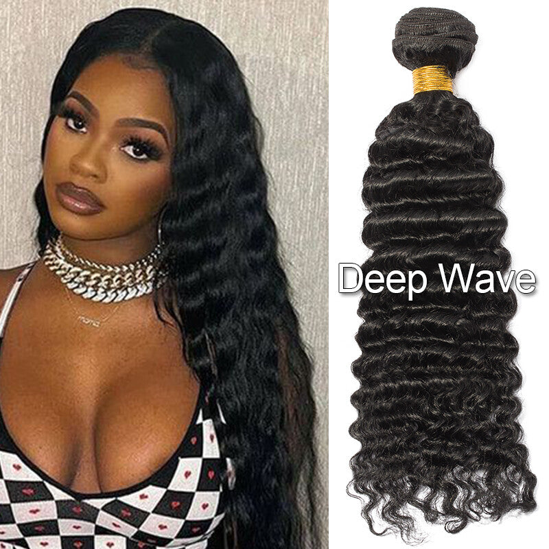 Virgin Human Hair Extensions Bundles - Straight Wavy Weave & Weft Options