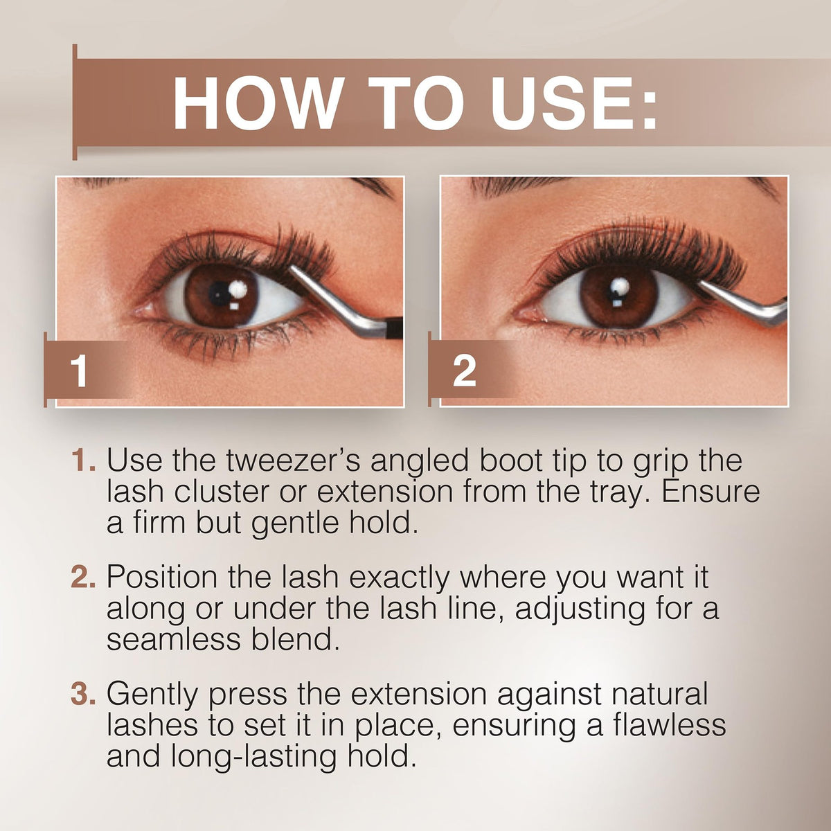 Eyelash Applicator Tool with 40° Curved Tip - Precision Lash Tool for Extensions