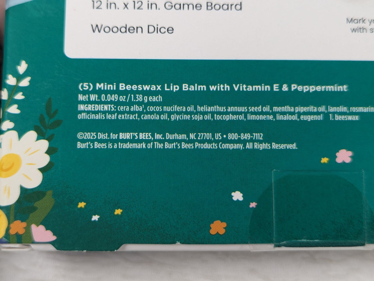 Follow That Bee Board Game with Lip Balm Set, Stickers & Dice - Burt's Bees
