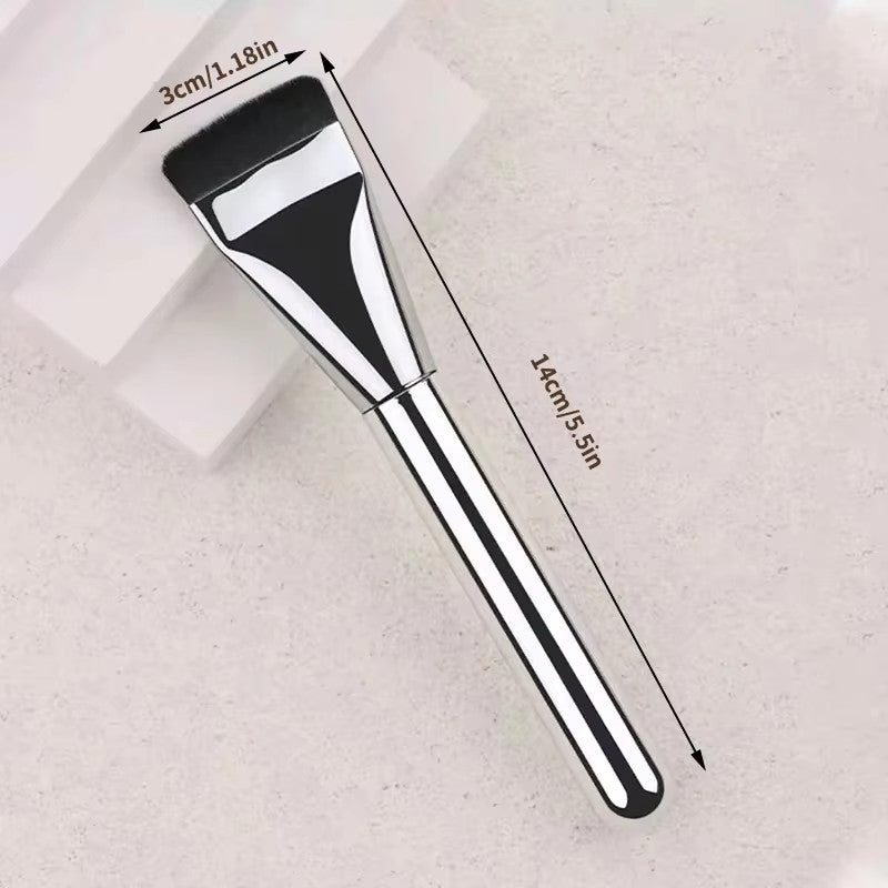 Makeup Foundation Brush Ultra-Thin Face Primer Tool - Silver Handle
