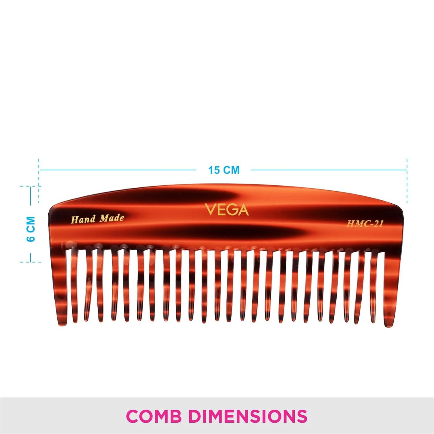 Large Handmade Hair Comb for Men and Women - Detangling, High Quality