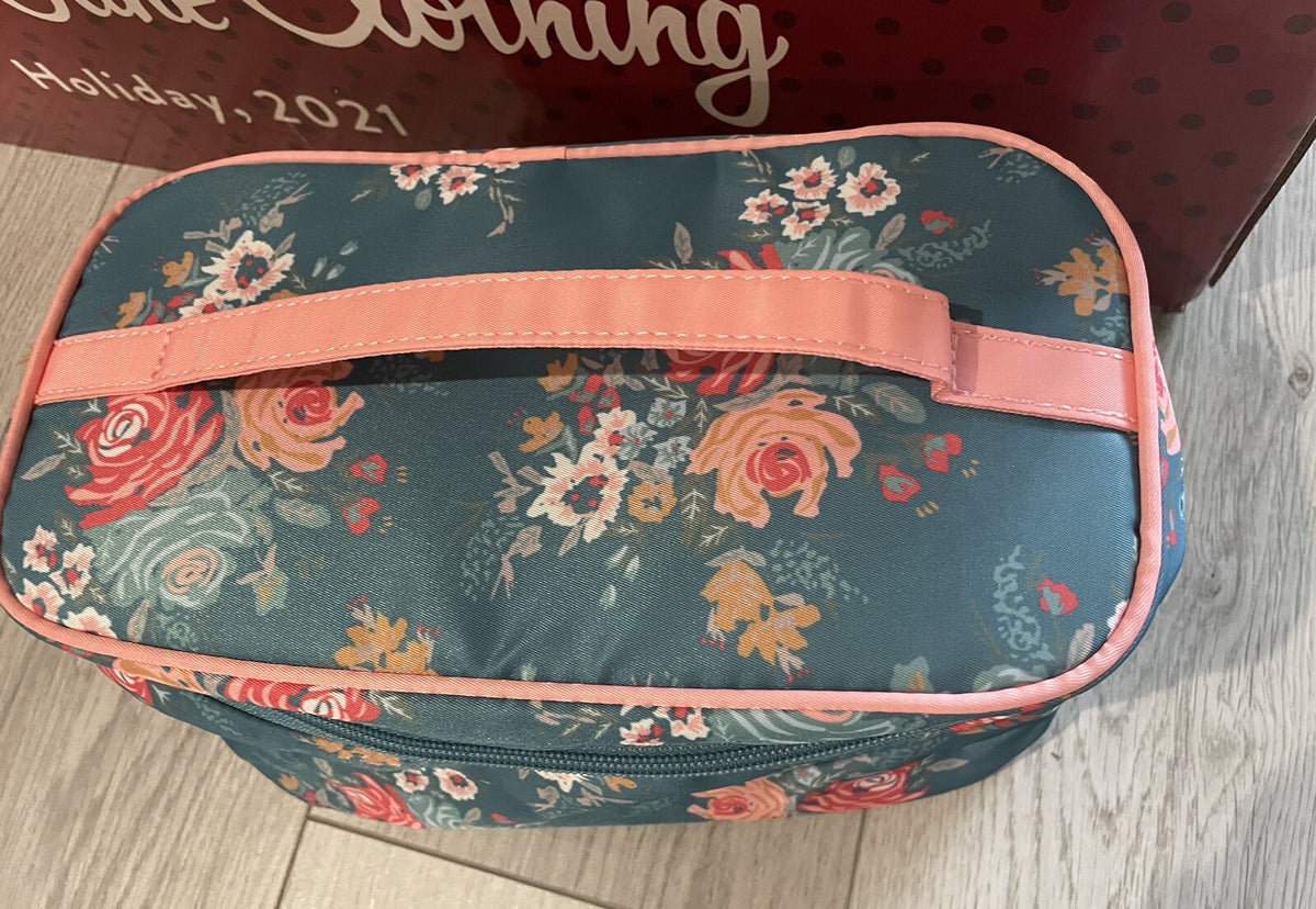 Matilda Jane Holiday Get Ready Train Case Cosmetic Bag with Inner Dividers