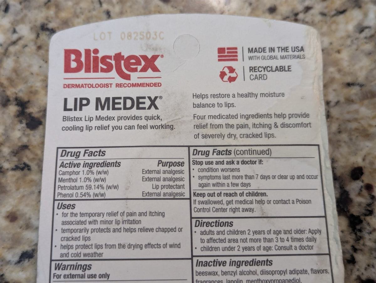 Lip Medex Sore Lip Relief Balm - 3 Pack, 0.75 oz