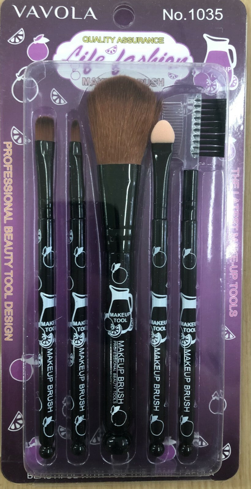 Makeup Brush Set - 5 Pcs Eye Shadow, Concealer, Blush & Eyebrow Tools