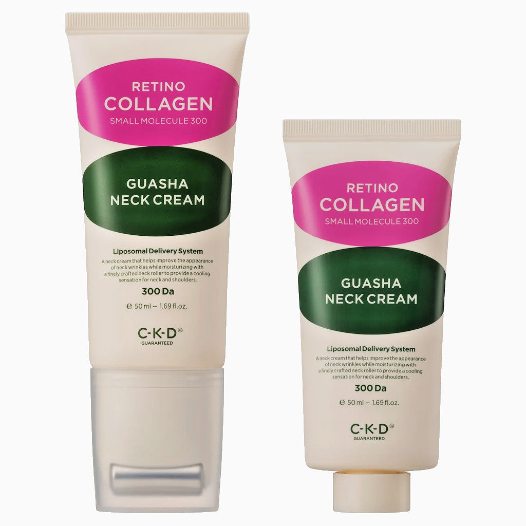Retino Collagen Neck Cream with Gua Sha Roller - Firming & Moisturizing
