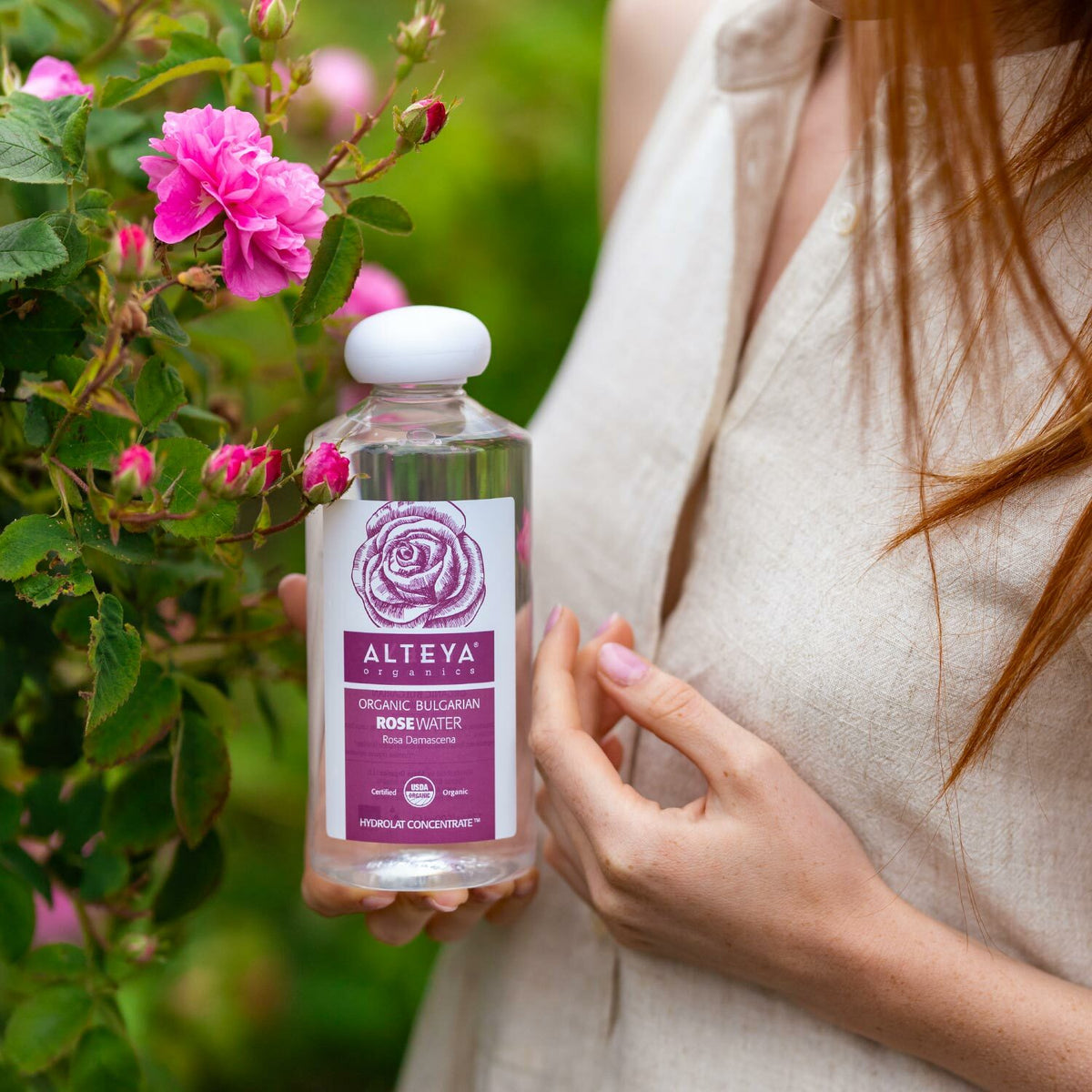Organic Rose Water - Pure Bulgarian Floral Hydrosol for Skin Care & Sensitive Skin