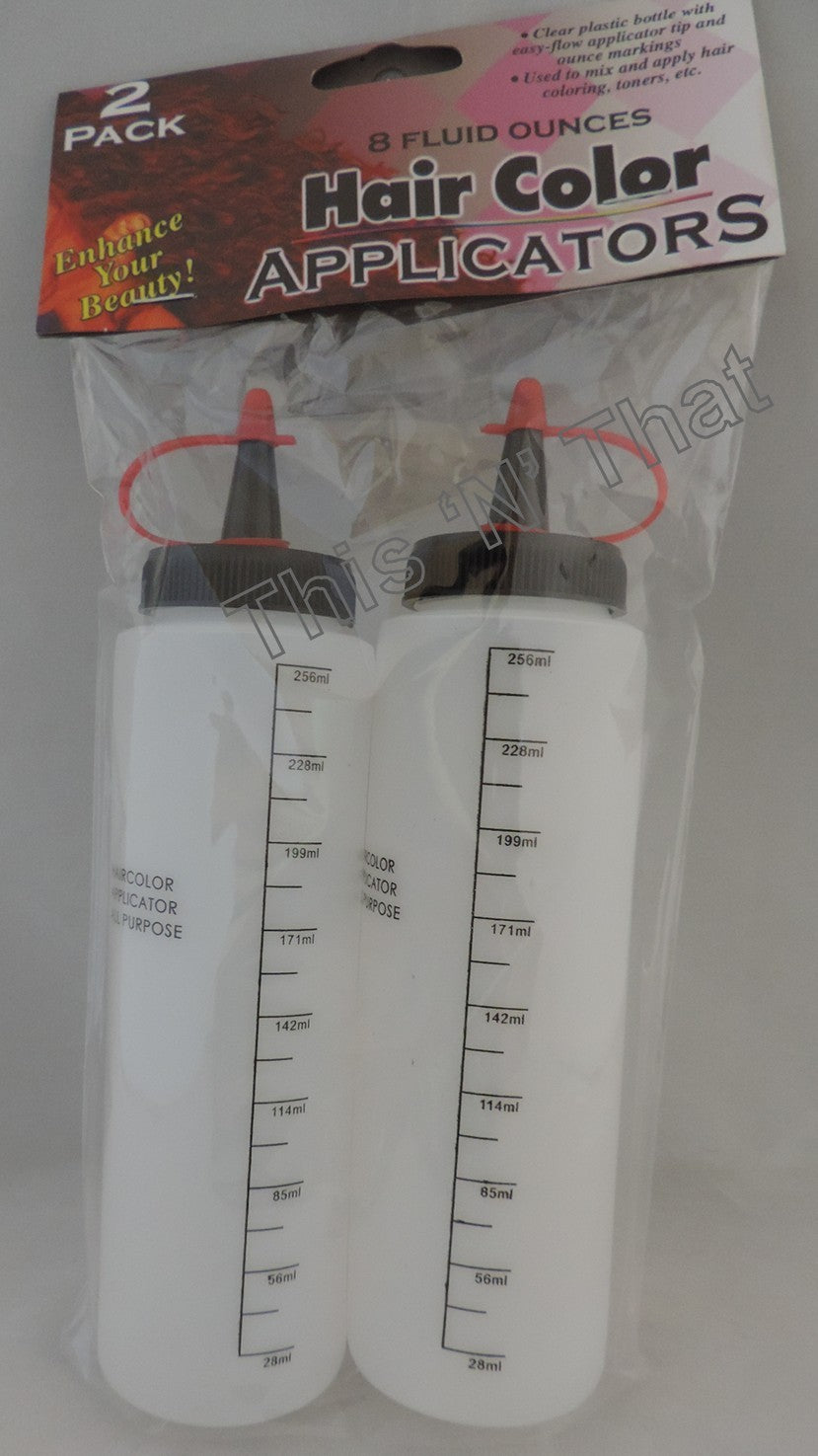 4 Hair Color Applicator Bottles 8 Oz Fluid Mix Coloring Cosmetic