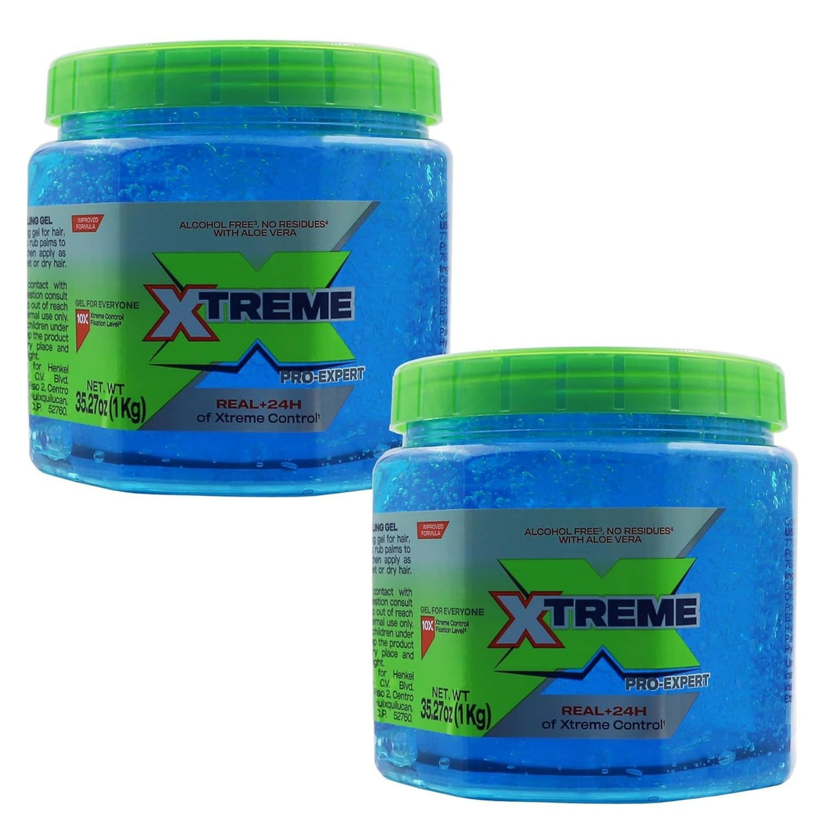 Xtreme Pro-Expert 10x Hold Hair Gel 35.27 oz - 2 Pack