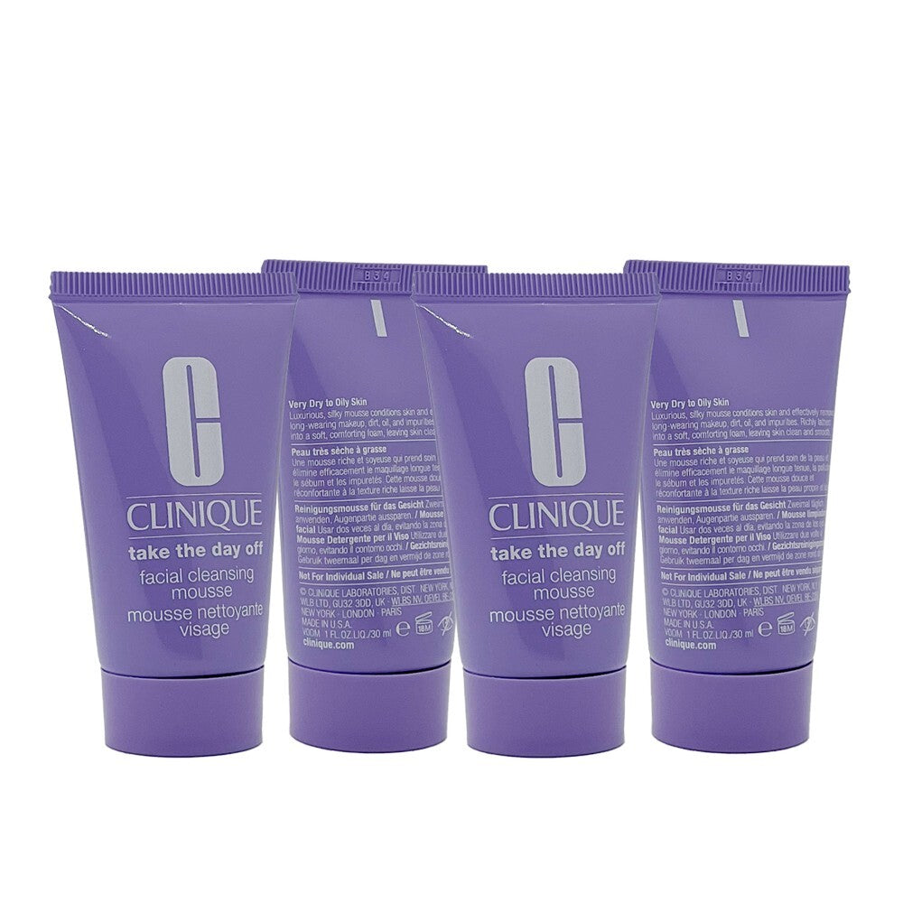 Clinique Take The Day Off Facial Cleansing Mousse 4 Pack - Gentle Makeup Remover