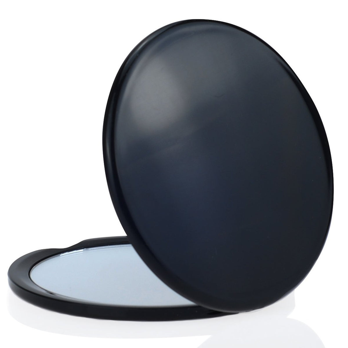 Pocket Makeup Mirror with 10x Magnification & Regular Mirror - Compact Black