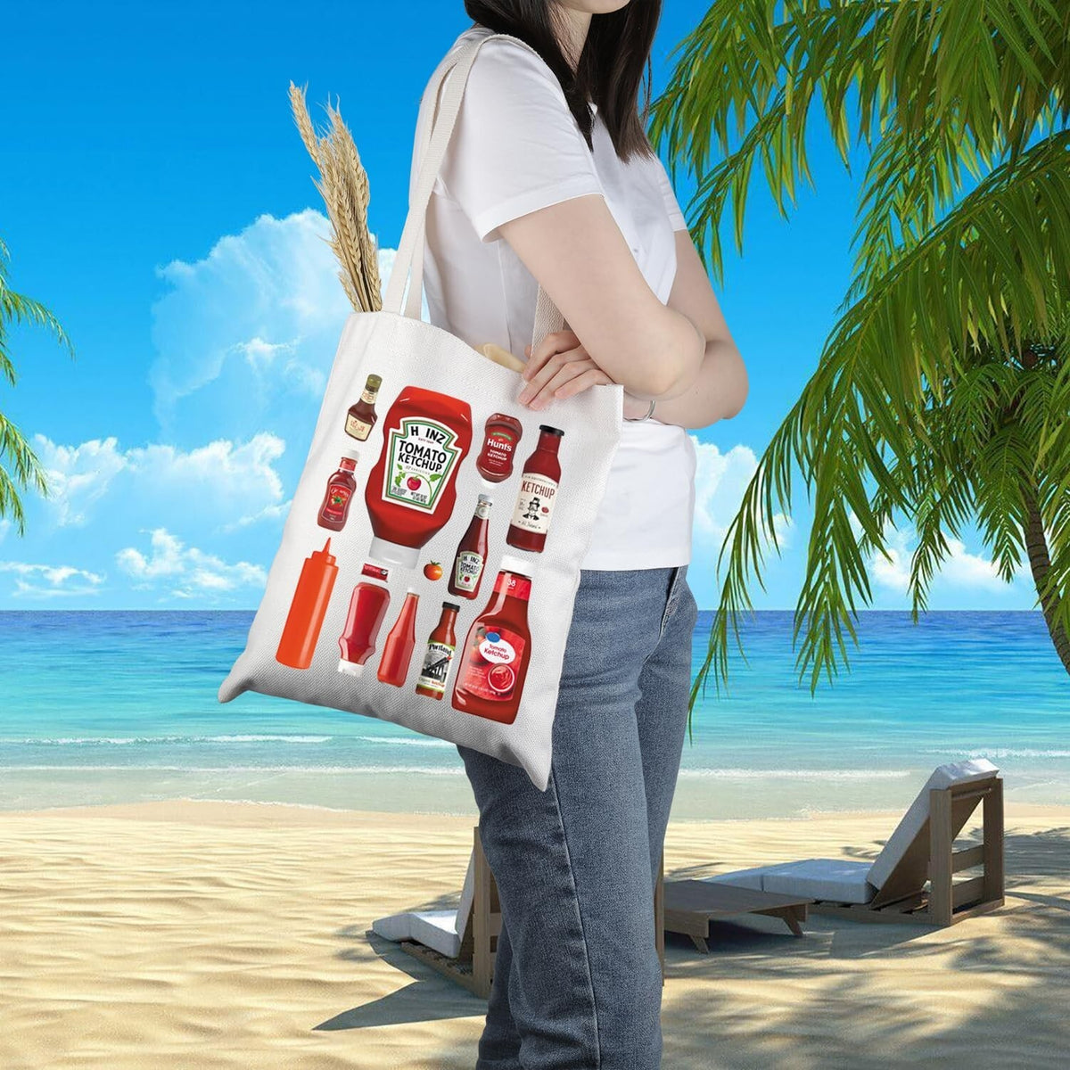 Ketchup Lover Gift Tote Bag Foodie Gift Handbag for Women