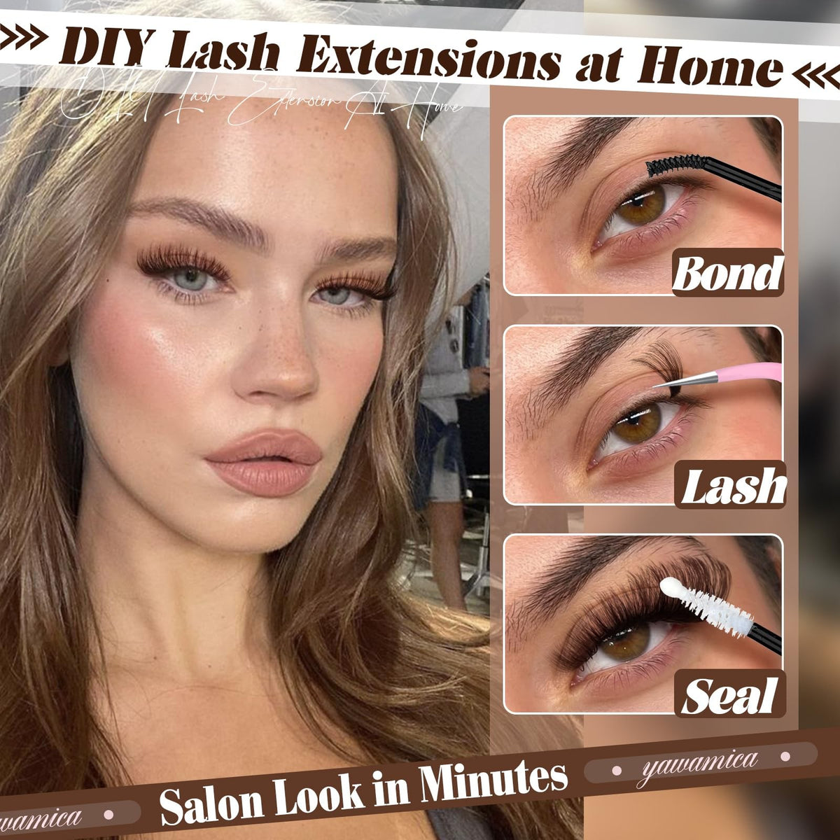 Dark Brown Lash Clusters 80D Fluffy Wispy Volume DIY Eyelash Extensions 240 Count