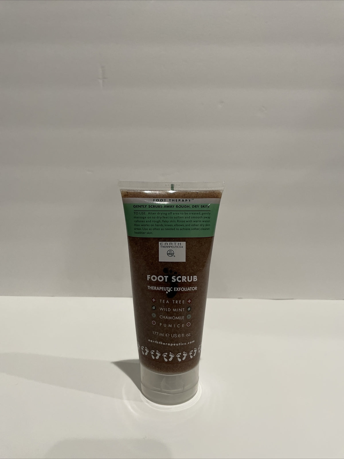 Earth Therapeutics Foot Scrub Therapeutic Exfoliator 6 oz With Tea