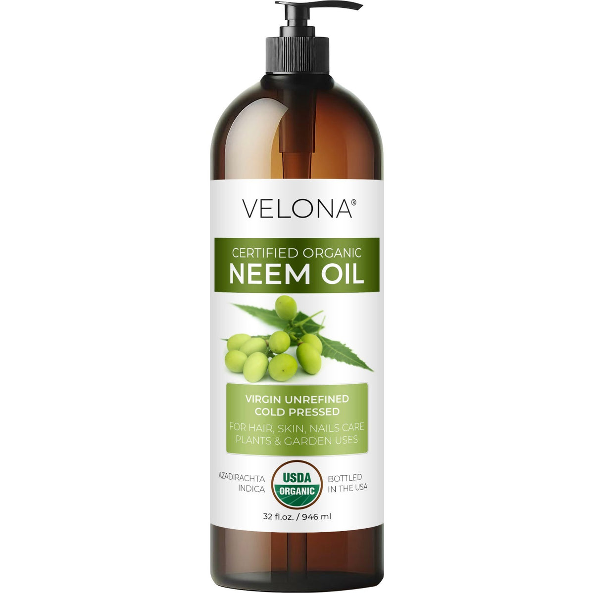 Organic Neem Oil - Cold Pressed, Pure & Unrefined