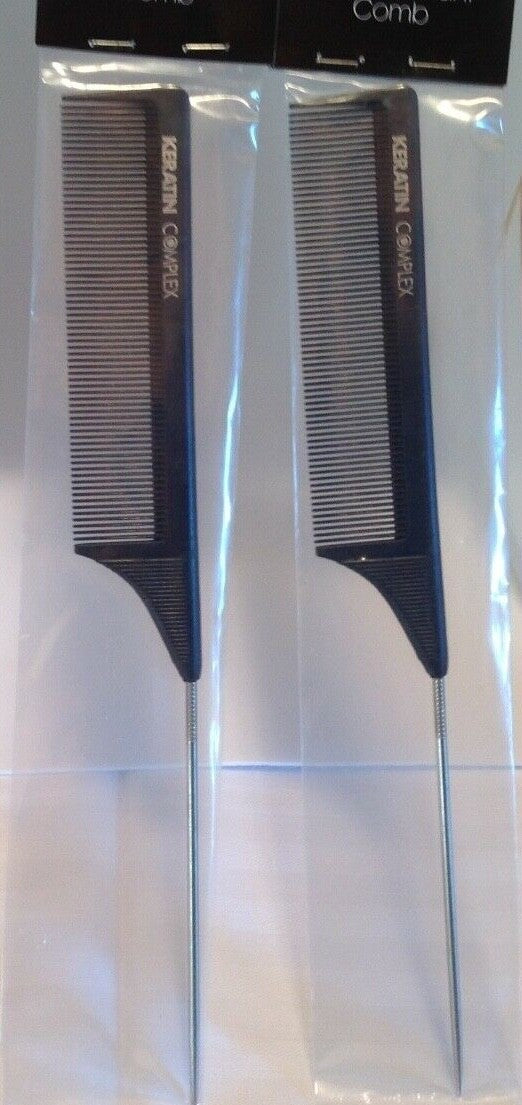 Heat Resistant Metal Tail Comb - 9.25 Inch Hair Styling Tool - Lot of 2