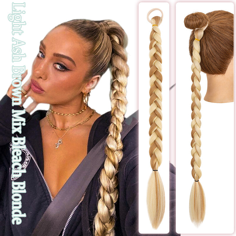 34-Inch Thick Braiding Hair Extensions for Ponytail Wraps - Multiple Colors