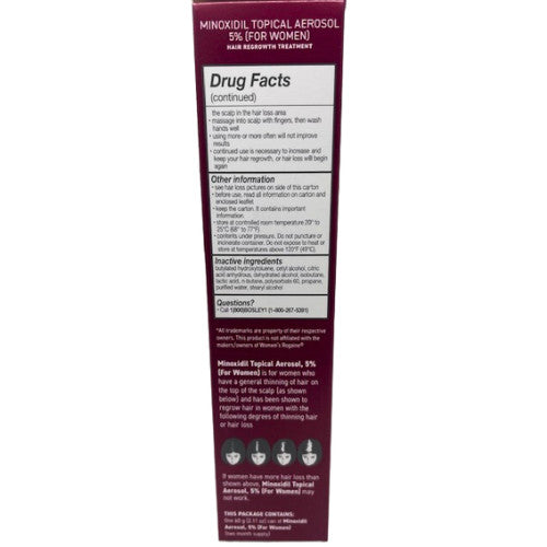 Topical Aerosol Foam 5% for Women, 2.1 Oz