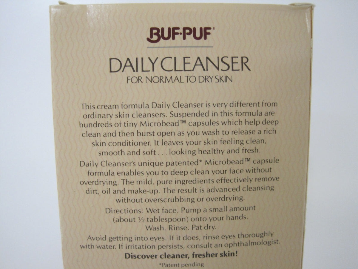 BUF-PUF Daily Cleanser Normal to Dry Skin 5.4oz Pump Vintage NOS - HTF