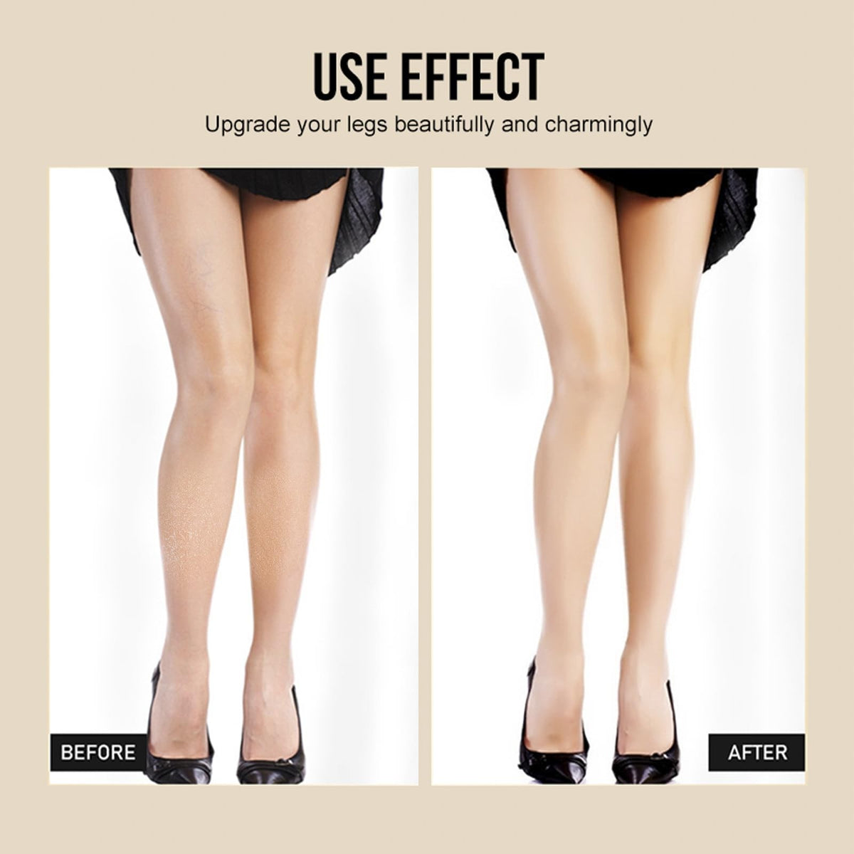 Waterproof Leg Makeup Cream - Natural, Light & Dark Shades, 3.4 Oz