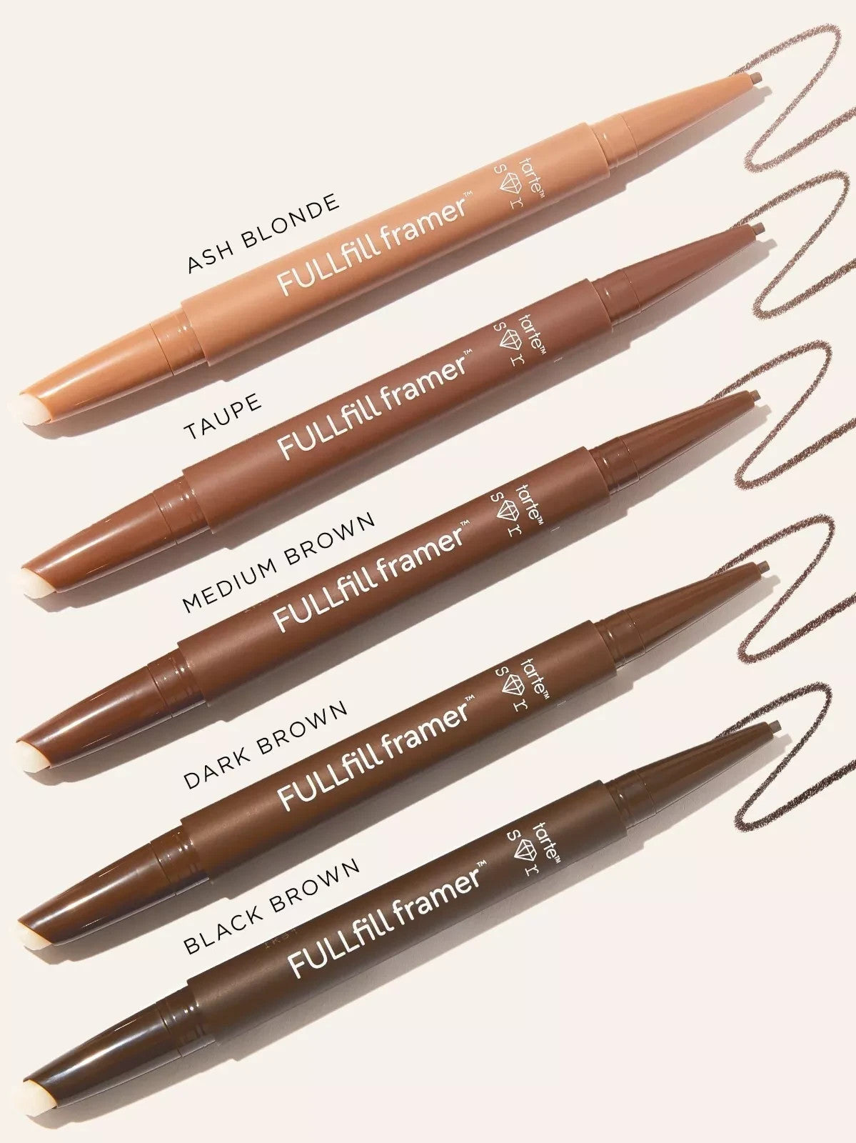 Tarte Brow Pencil & Wax Set - Taupe, Full Size, Waterproof & Vegan
