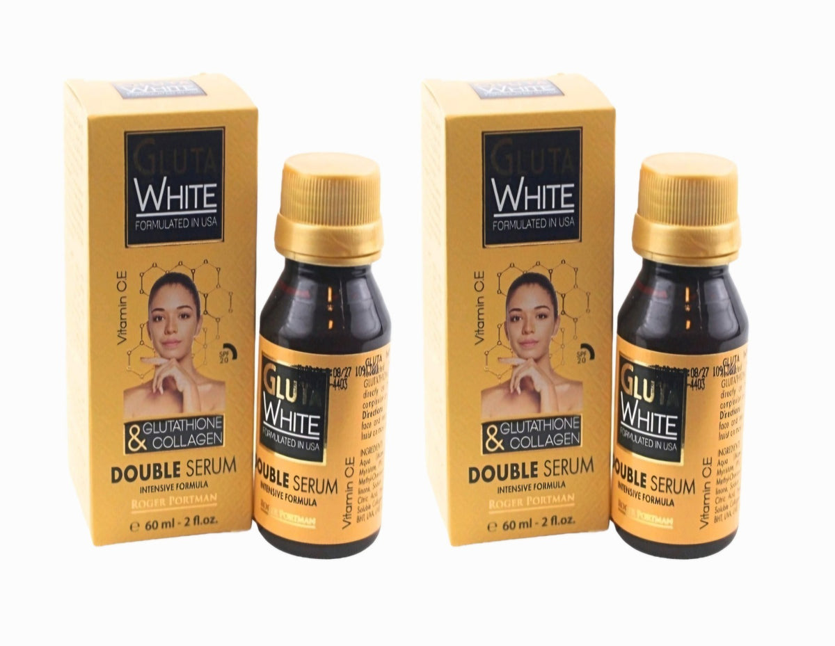 (2 PACK) Gluta White Double Serum with Glutathione & Collagen 60ml