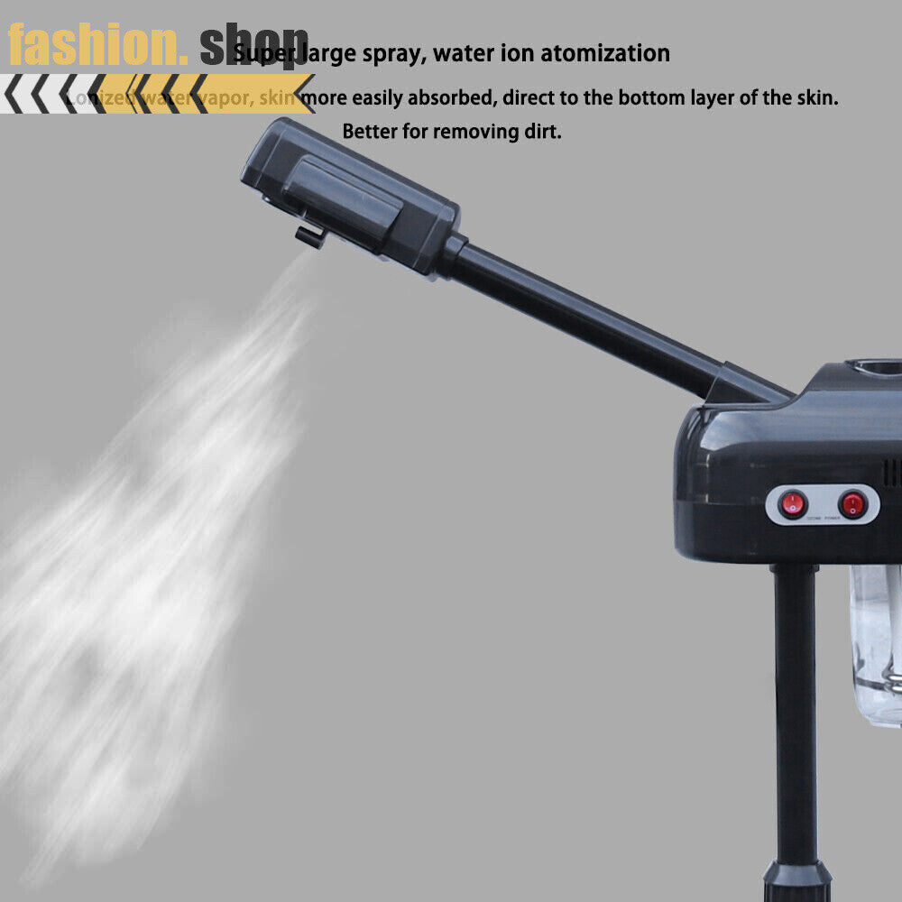 Black Professional Salon Spa Ozone Facial Steamer Beauty Equipment