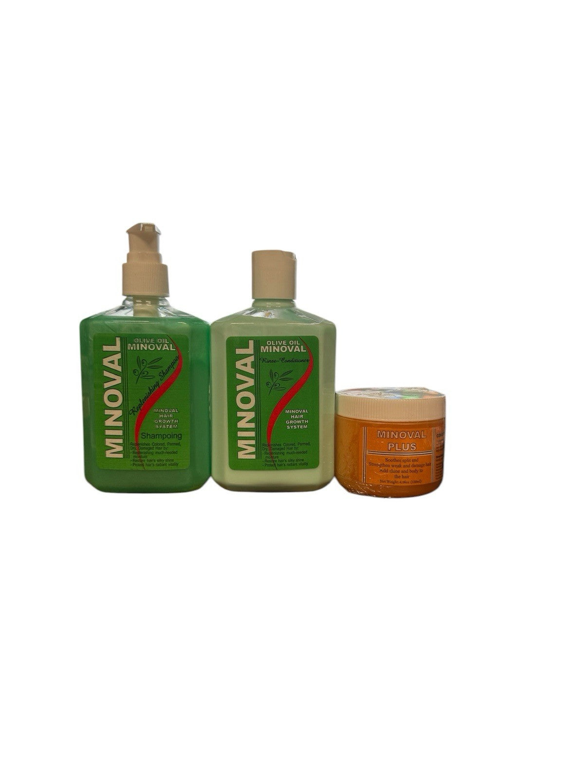 Minoval Olive Oil Hair Care Set - Shampoo & Conditioner 8oz & 4oz