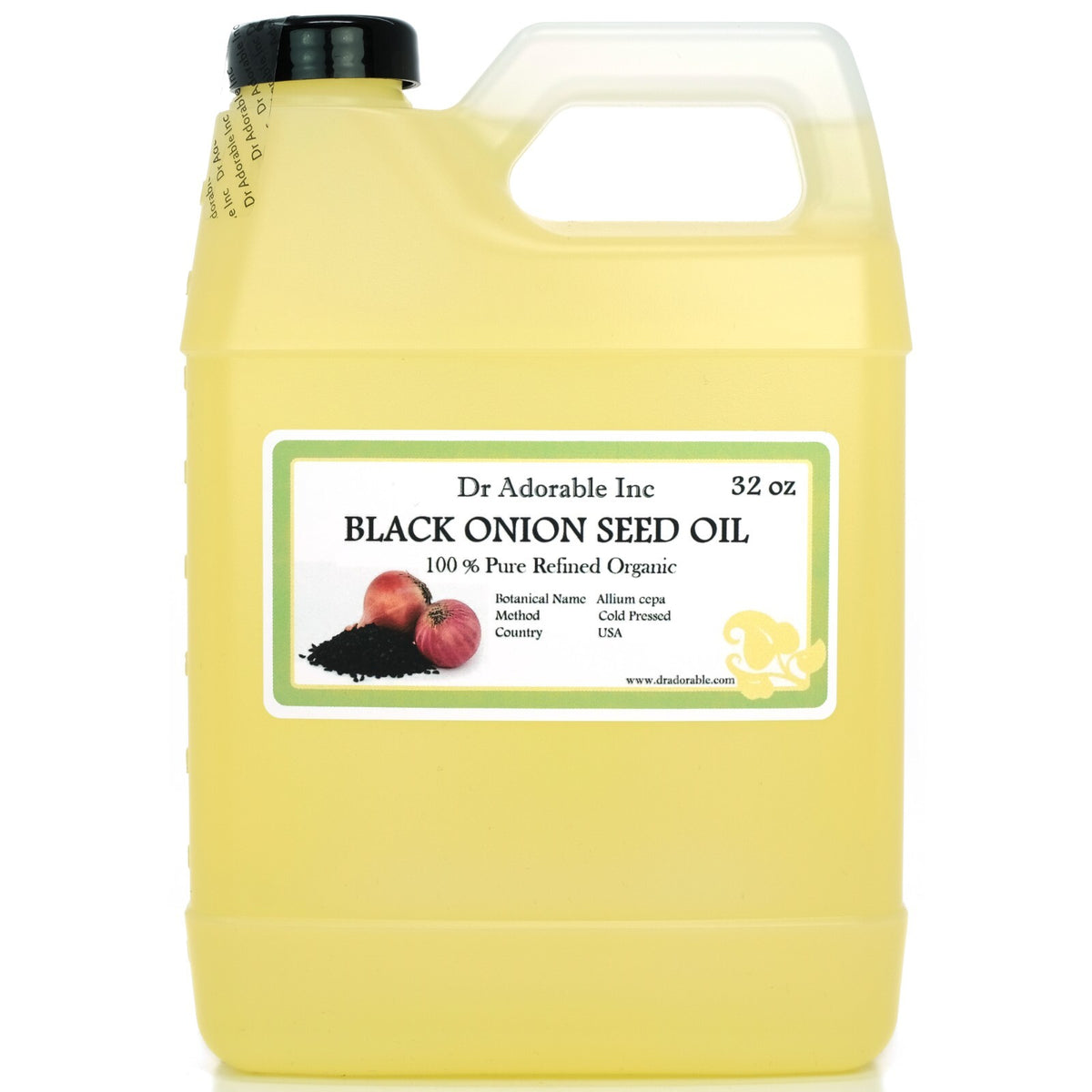 Organic Onion Seed Oil for Hair & Skin Care - Cold Pressed, 2oz to 7lb
